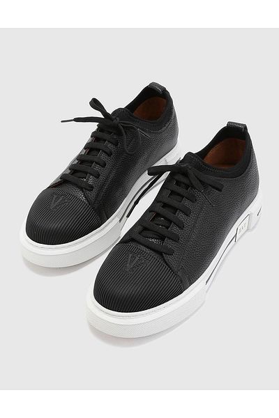 İLVİ Bart Genuine Leather Men's Black Sneakers