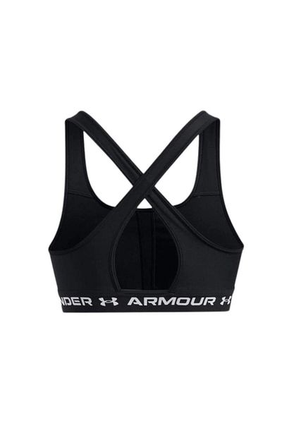 Under Armour Crossback Mid Bra 1361034-006 Γυναικείο Μαύρο Αθλητικό Σουτιέν