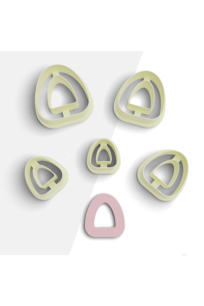 brocutters قالب قطع من طين البوليمر على شكل قوس سمين، قالب حلق، قاطع طين، 5 م...