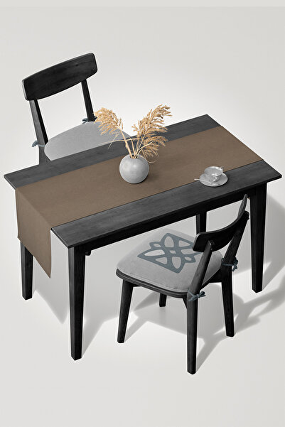 MARİTSA Пътека - Калъфка за тенис - светлокафява, текстурирана кадифена, Carefree (устойчива на петна и намачкване)