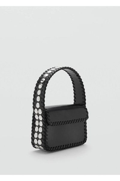 MANGO Woman Tasche mit Heftklammern
