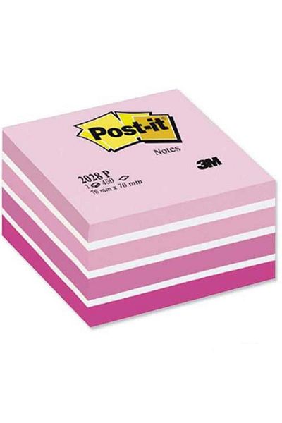 3M Post-it 2028-p - Pink Shades, 450 Sheets, Cube Note, 76x76mm
