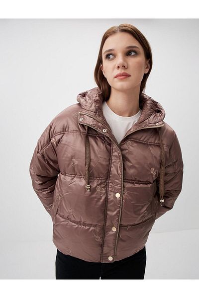 Jimmy Key Hooded Mink Puffer Jacket