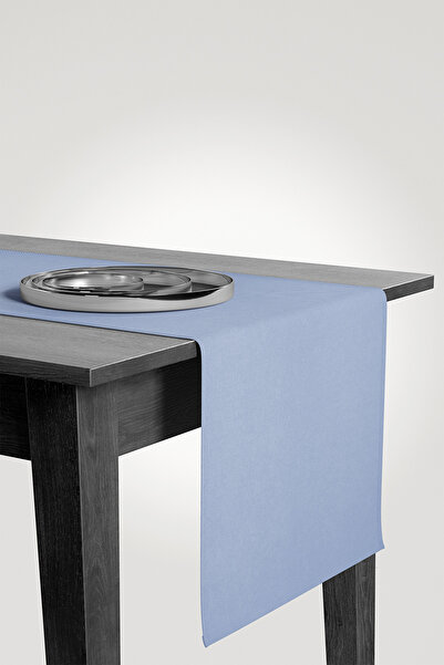 MARİTSA Light Blue Velvet Runner - Laceless and Crease Free Cover