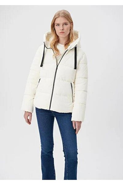Mavi Women's Hooded Jacket m 1110043   Powder White
