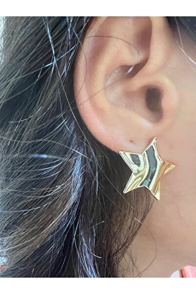 MAZEN Asymmetrical Star Model Wavy Pinterest Earrings