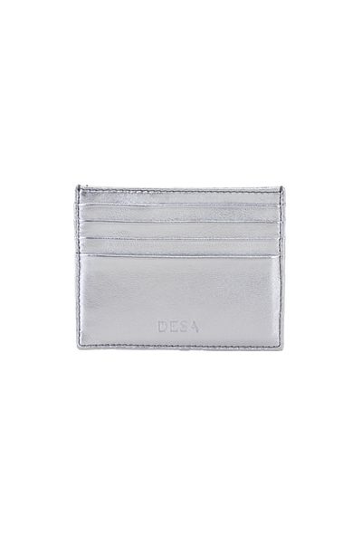 Desa Vidal Silver Women's Leather Card Holder