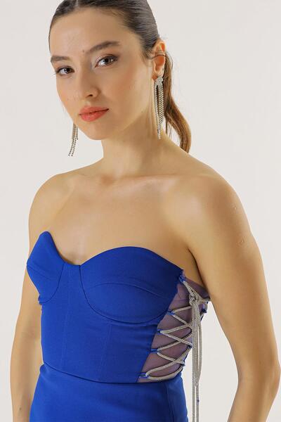 By Saygı Krepové šaty se zavinovací drátěnou sukní