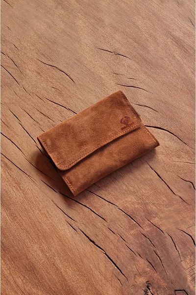 English Leather Портфейл от естествена велурена кожа