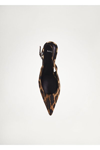MANGO Woman Leopar desenli topuklu ayakkabı