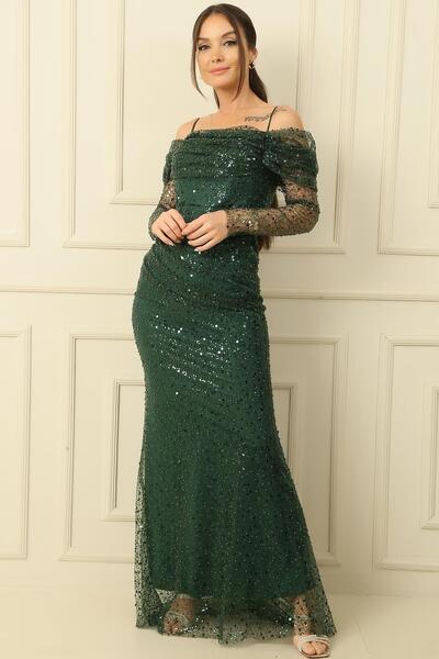 By Saygı Korálkové lemované šaty bez ramínek