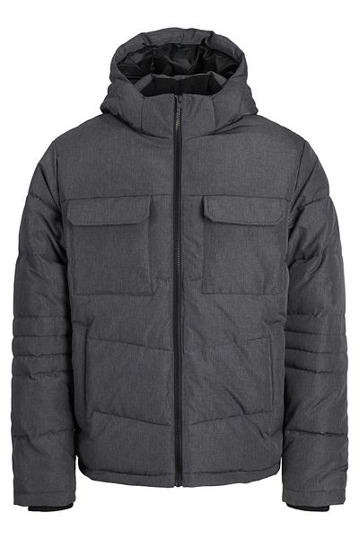 Jack & Jones JJBUILD PUFFER JACKET ΣΚΟΥΡΟ ΓΚΡΙ 12256858