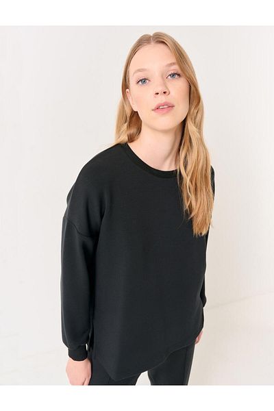 Jimmy Key Hanorac oversize cu mânecă lungă, negru