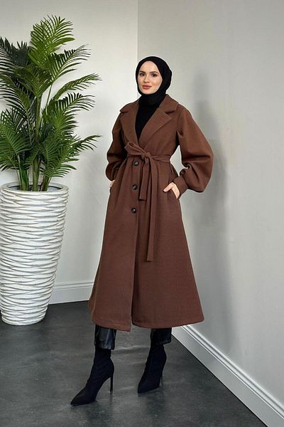 MERVEN AKYÜZ Παλτό Catherina Cashew - Καφέ
