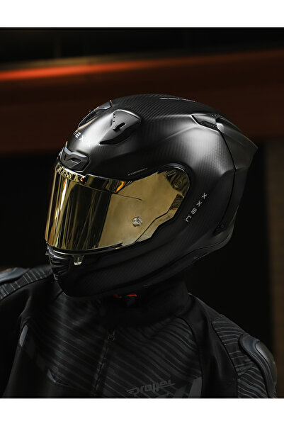 Nexx X.r3r Zero Pro 2 Mat Karbon-siyah Kask Sarı Camlı