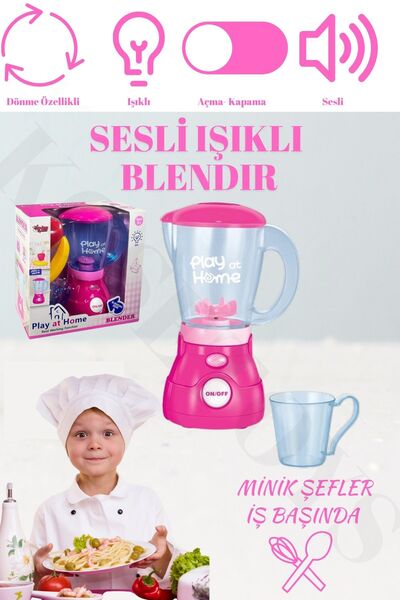 kosetoys Blender Seti HEDİYE PİLLİ // Sesli Işıklı Mikser Kız Erkek Şef Çocuk...