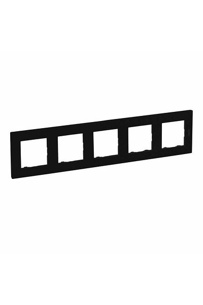 Legrand Raventi Black Five Horizontal Frame