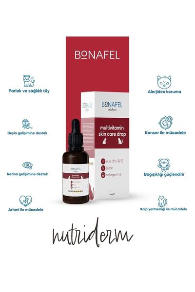 Bonafel Balık Yağı Bazlı Deri Ve Tüy Sağlığı Damlası 50 Ml - Collagen, Biotin, Omega 3 Ve 6