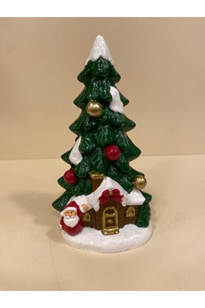 PLUS HOME YILBAŞI ÇAM AĞAÇLI EV EL BOYAMA 22 CM