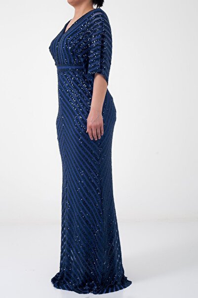 By Saygı Ottoban Paillette Lined B.B Μακρύ βραδινό φόρεμα