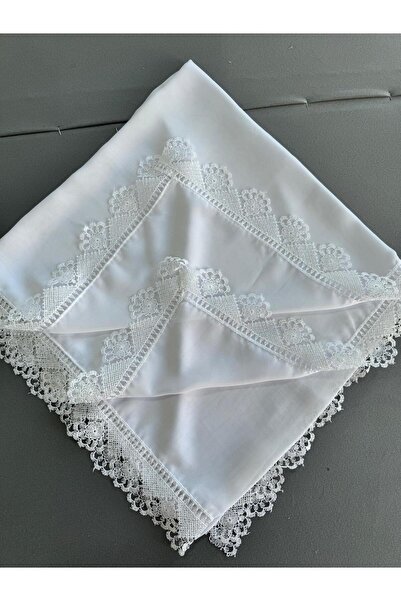 TUTUYA TEXTIL Hazır Oyalı Mevlit Örtüsü Namaz Tülbenti Şal