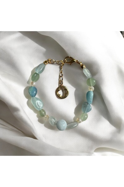 Sunshe Atelier سوار مارينا بتصميم من الحجر الطبيعي (مع جهاز فولاذي) (LUCK-BER...