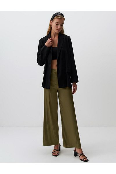 Jimmy Key Open Collar Black Long Sleeve Jacket