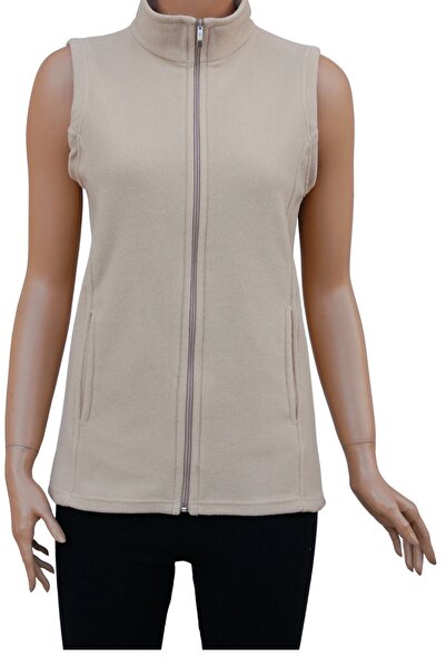 Giyimde Evrim Kadın Bej Polar Yelek