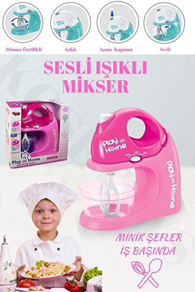 kosetoys Oyuncak Mikser Seti HEDİYE PİLLİ // Sesli Işıklı Kız Erkek Şef Çocuk...