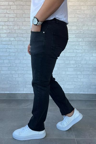 MİSHAR İTALİA Αντρικό τζιν τζιν παντελόνι Anthracite Plus Size Lycra