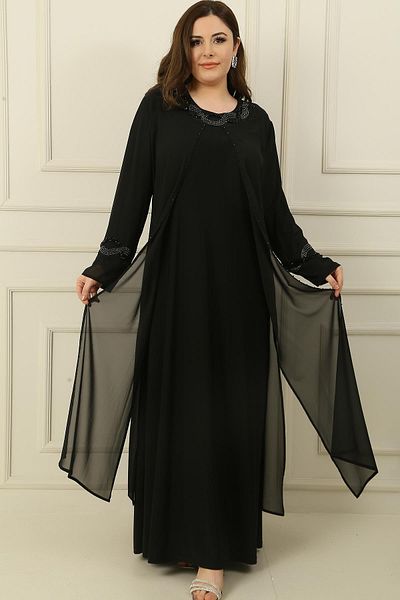 By Saygı Set de 2 piese cu rochie nisipoasă cu detaliu din piatră