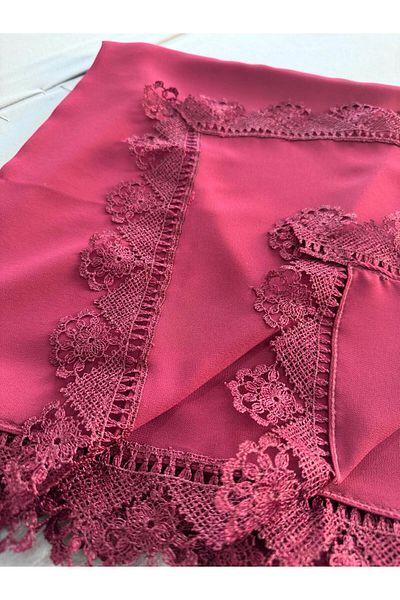 TUTUYA TEXTIL Ready Embroidered Mevlit Cover Prayer Tulbenti Shawl
