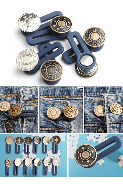 Hombak 10 Pieces Metal Buttons - Magic Jeans, Waist Extender Replacement Buttons