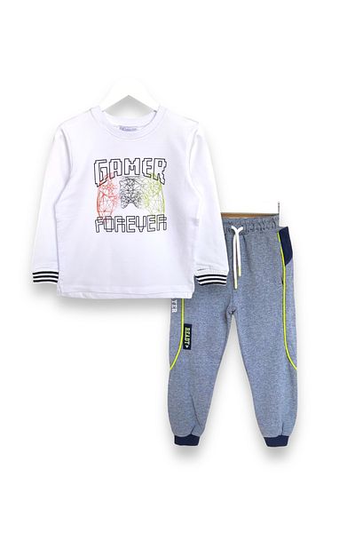 LİTTLE TORTOİSE Set de hanorac/pantaloni de trening pentru băiat, albastru, cu 2 fire, cu imprimeu Sonic