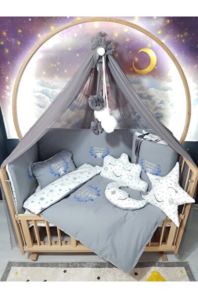 Baby Clime 70x130 Nakışlı Bebek Uyku Seti Isimli - Lüks Cibinlik Ve Aparat - ...