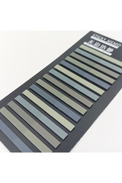 sibga tasarım Transparent Colored Thin Strip Postit - Bookmark, 300 Sheets