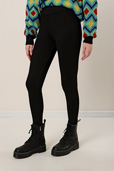 By Saygı High Waist Inside Raised Top Length Lycra Shaping Leggings