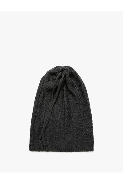 Koton Men's Gray Braided Scarf