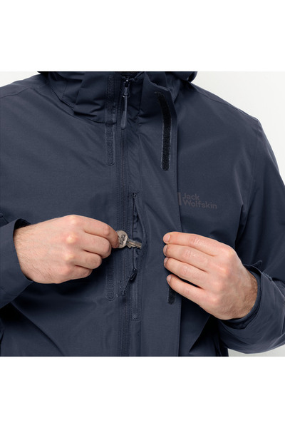 Jack Wolfskin Jack Wolfskin Luntal 3in1 Jachetă albastră pentru exterior pentru bărbați Jachetă pentru exterior pentru bărbați 1116251-1010