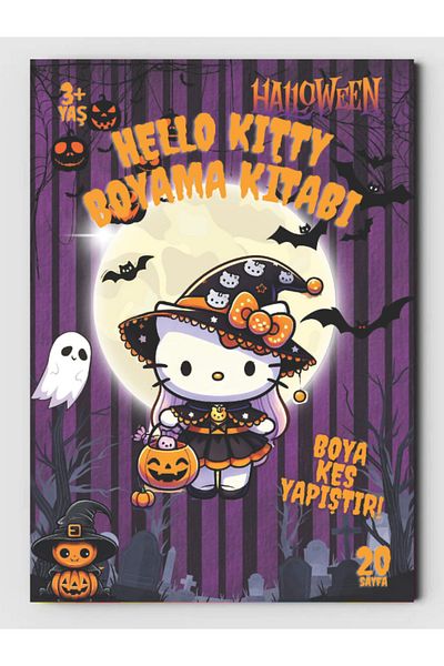 ZNC Hello Kitty și Toca Boca - 20 de pagini complete de carte de colorat ilustrată cu tematică de Halloween