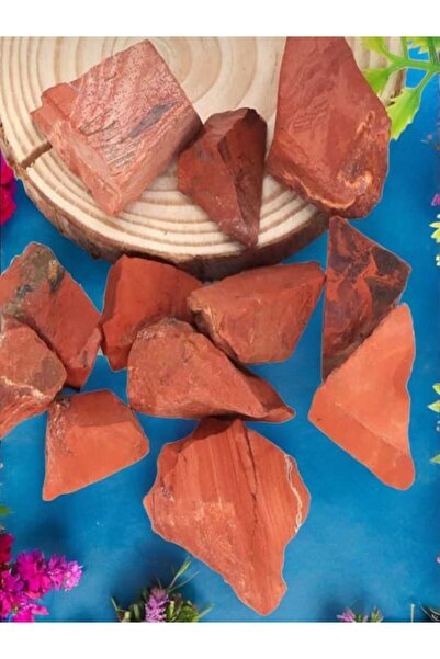 The Magıc of Healıng Jasper Taşı Kırmızı Renk İşlenmemiş Doğal Taş Ham Kütle