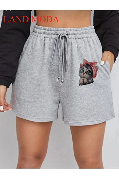 LAND MODA gir - Unisex εμπριμέ σορτς