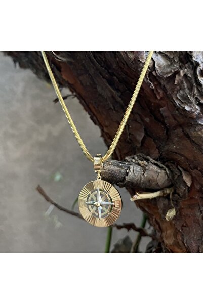 DİLEK KUYUMCULUK Altın pusula kolye