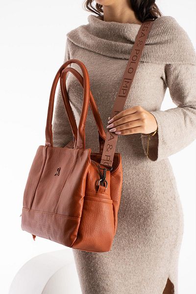 H&D COLLECTİON Geantă de umăr mare din piele moale 643