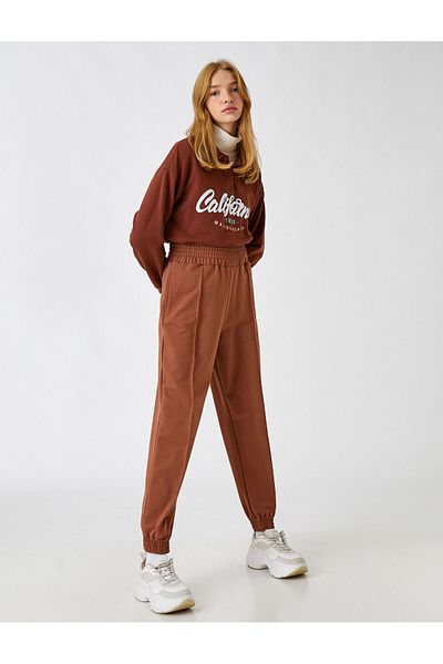 Koton Jogger-Jogginghose mit hoher Taille