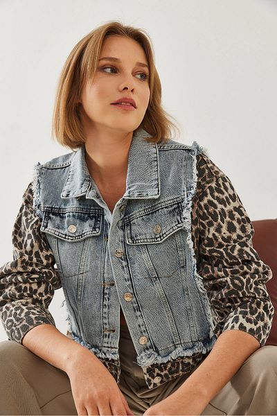 Bianco Lucci Női Leopard Piece farmerdzseki 6026 60351221