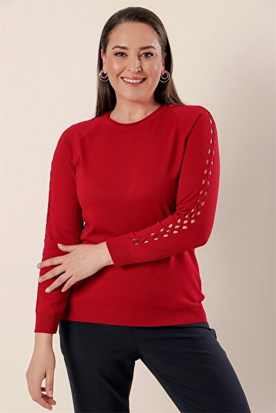 By Saygı سترة أكريليك مقاس كبير مع تفاصيل الأكمام