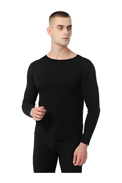 Wear Tight Erkek Siyah Spor Görünümlü Termal İçlik Alt Üst Takım