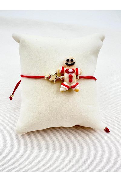 Jerie New Year's Theme9 Red Rope Glass Murano Bracelet