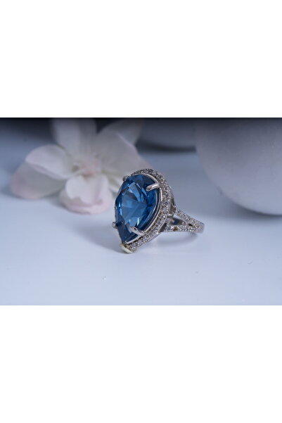 Aksesuaring DAMLA BLUE TOPAZ GÜMÜŞ YÜZÜK